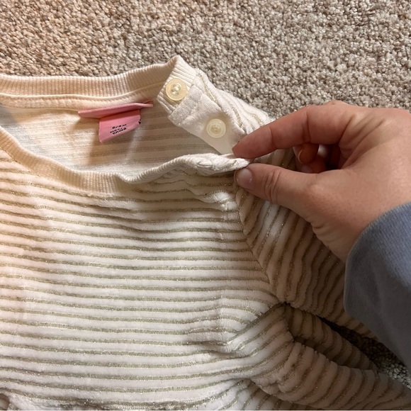 Juicy Couture Cream Striped Baby Blouse - Picture 3 of 5